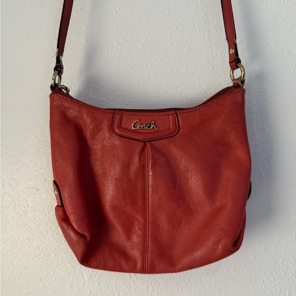 Coach Coral Leather Crossbody Bag - Picture 2 of 10